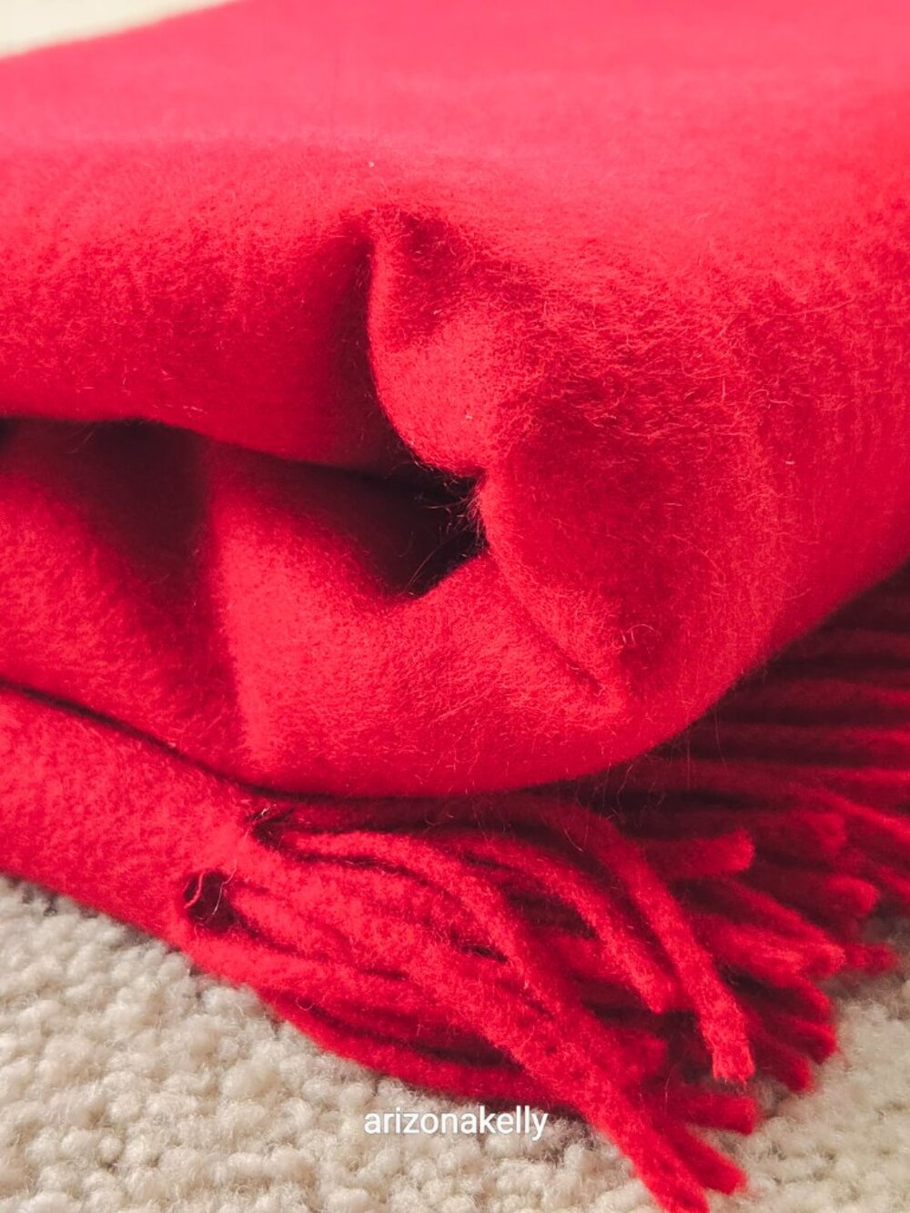 Talbots Cashmere (75%) & Wool (25%) Wrap Red - Picture 7 of 16